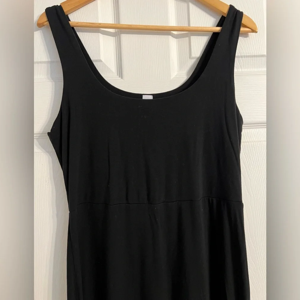 Old Navy Women’s Size Large Black Casual Fit and Flare Maxi Sleeveless Dress - Picture 2 of 7